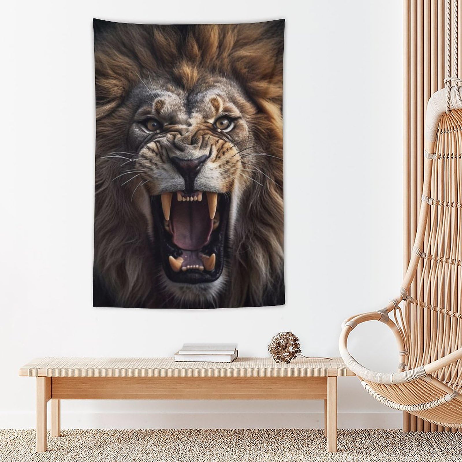 しばライオンページ Amazon.co.jp: 吠えるライオンタペストリー 強い表情 野生動物の肖像画